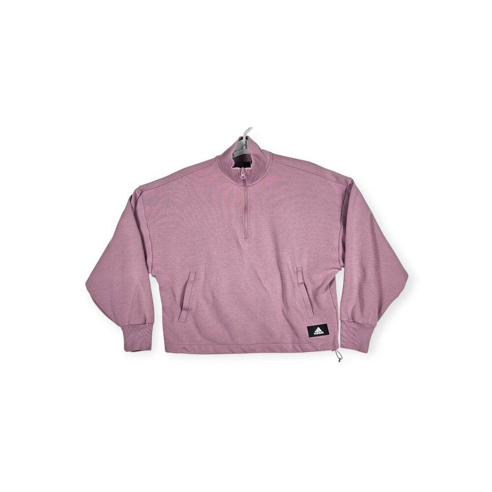 Adidas | Quarter Zip Sweatshirt | Women's | XS | Dusty Pink | Future Icons
